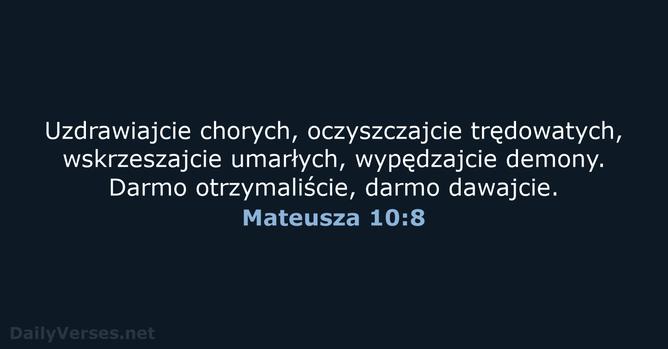 Mateusza 10:8 - UBG