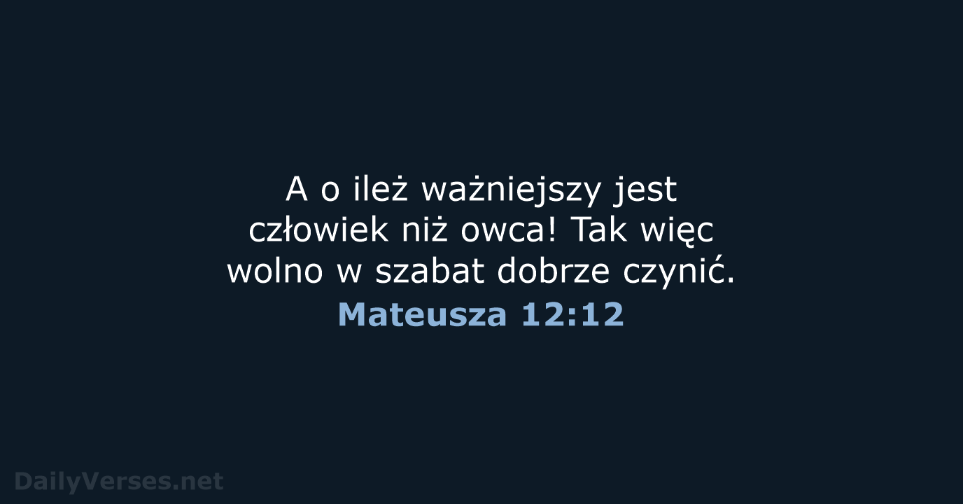 Mateusza 12:12 - UBG