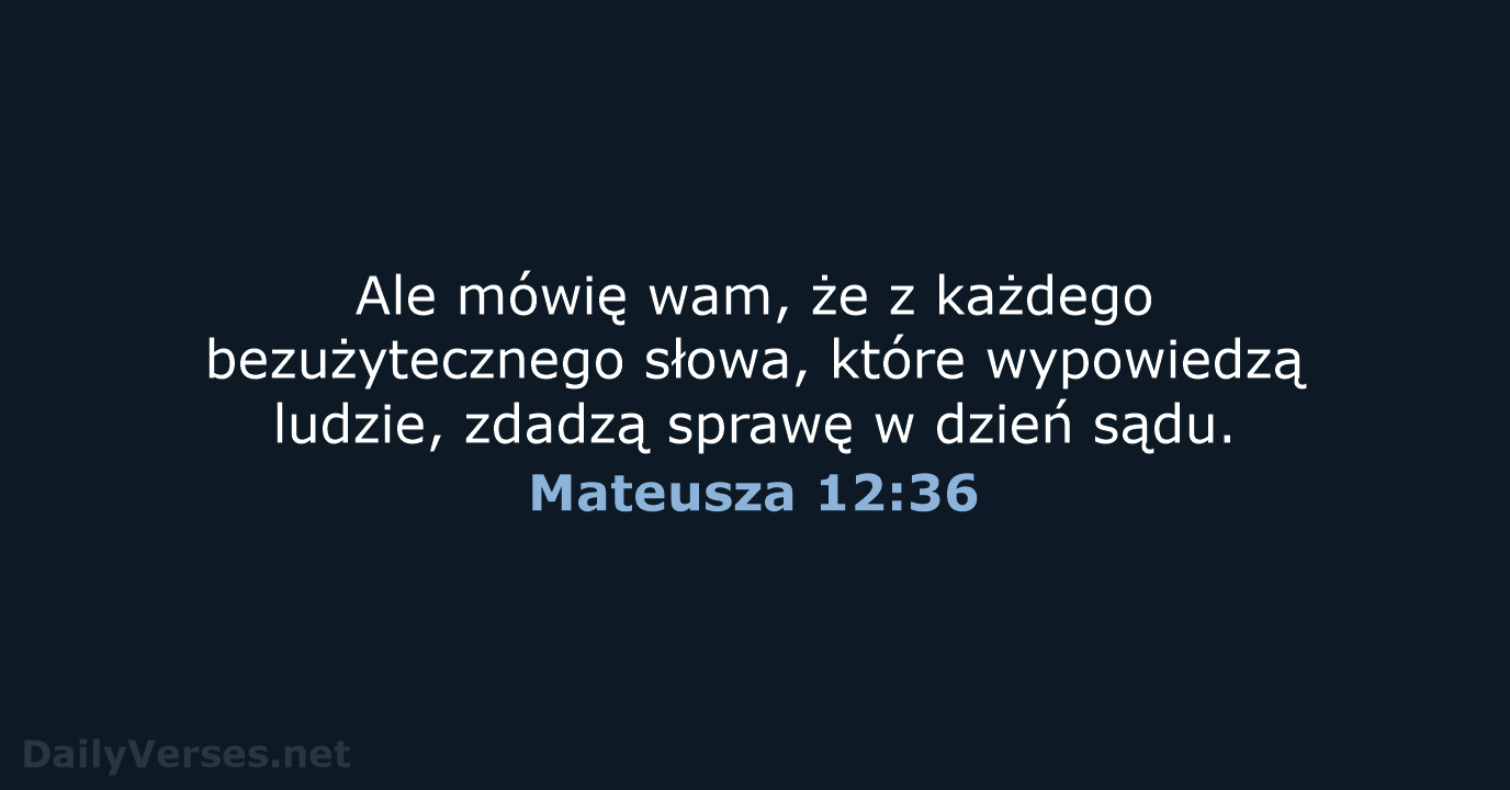 Mateusza 12:36 - UBG