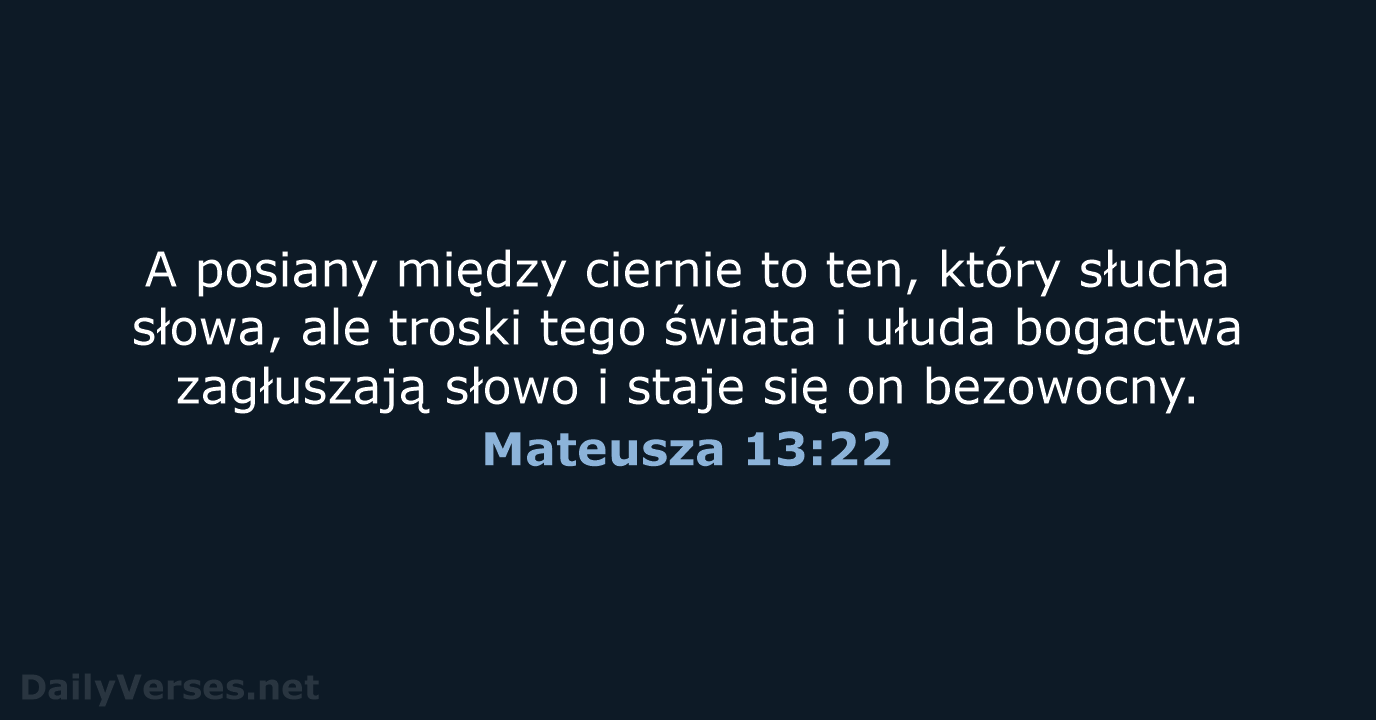 Mateusza 13:22 - UBG