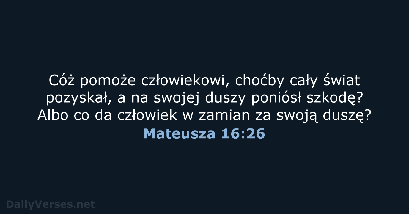 Mateusza 16:26 - UBG