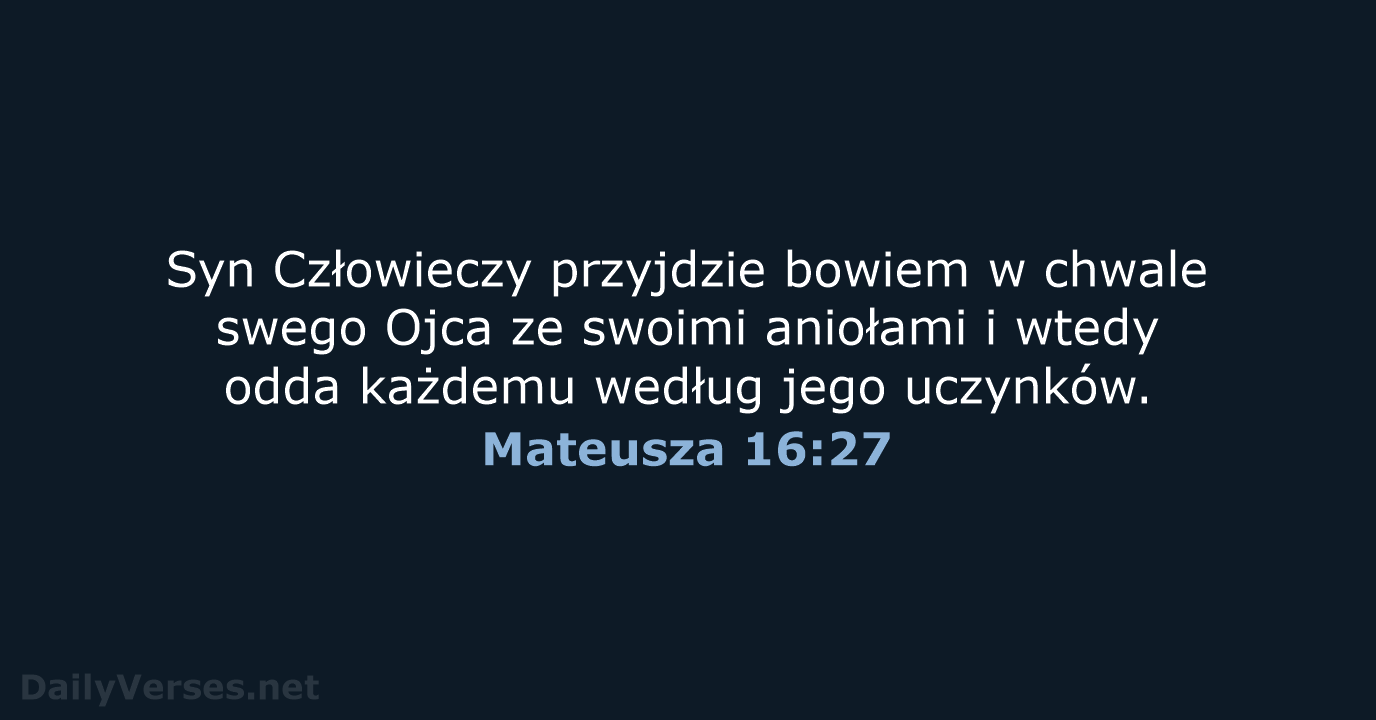 Mateusza 16:27 - UBG