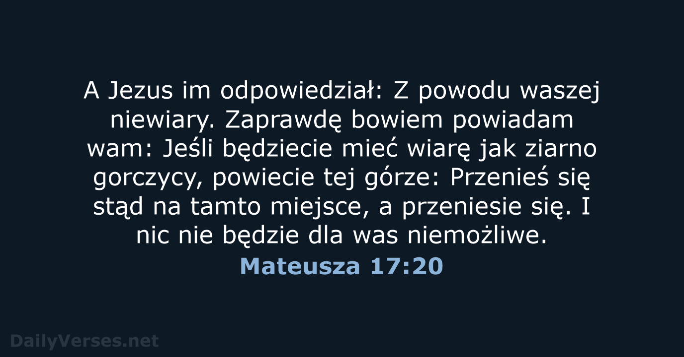 Mateusza 17:20 - UBG