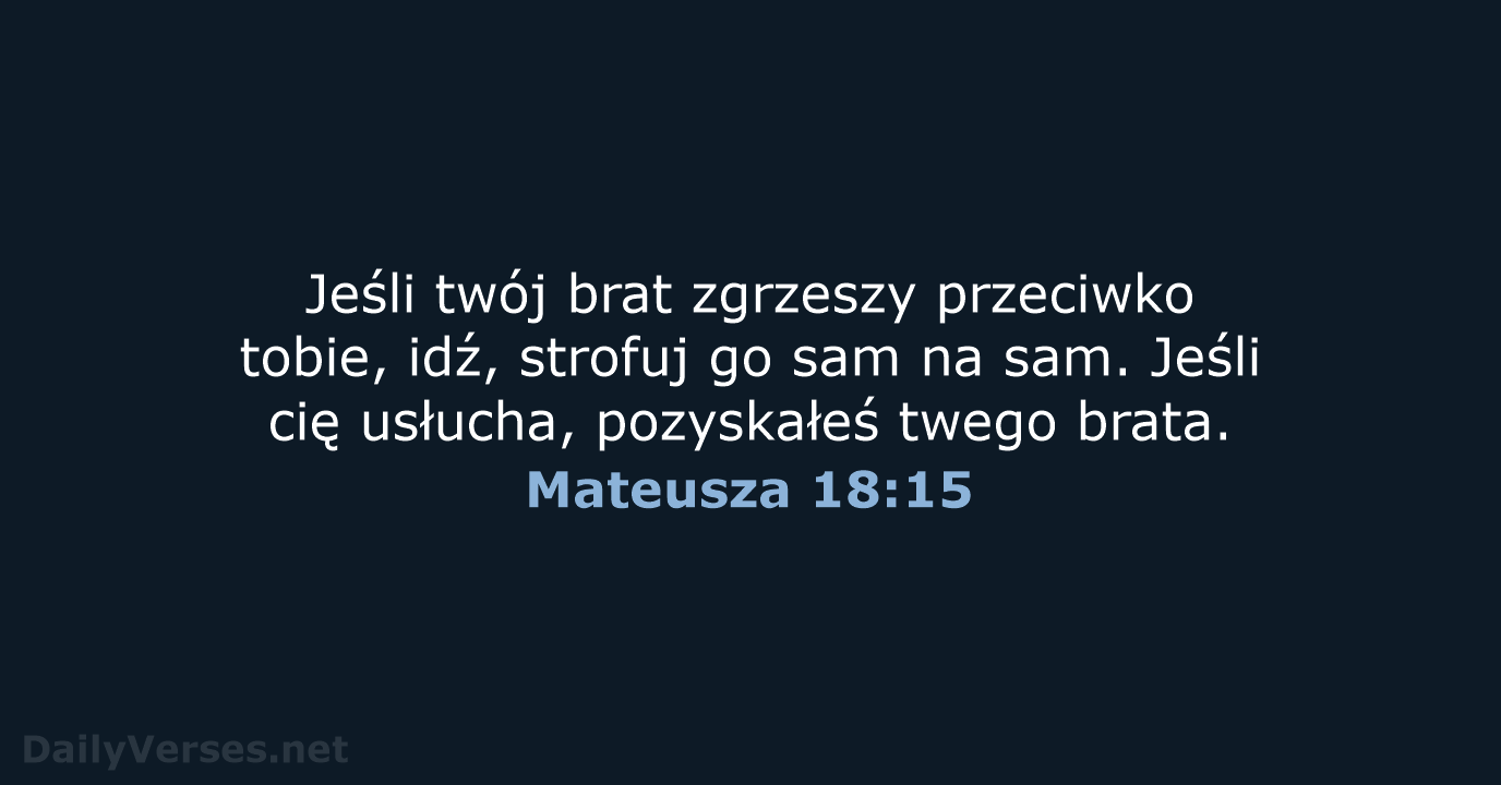 Mateusza 18:15 - UBG