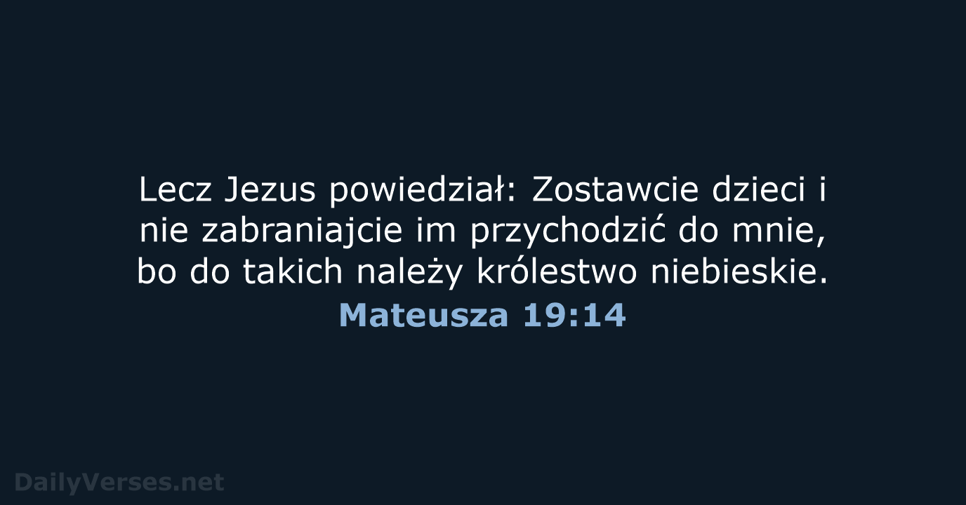Mateusza 19:14 - UBG