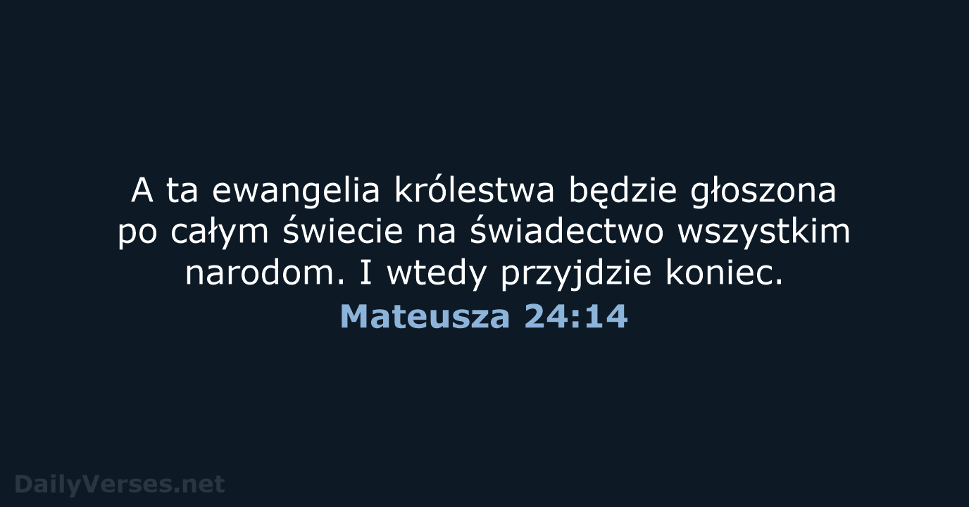 Mateusza 24:14 - UBG