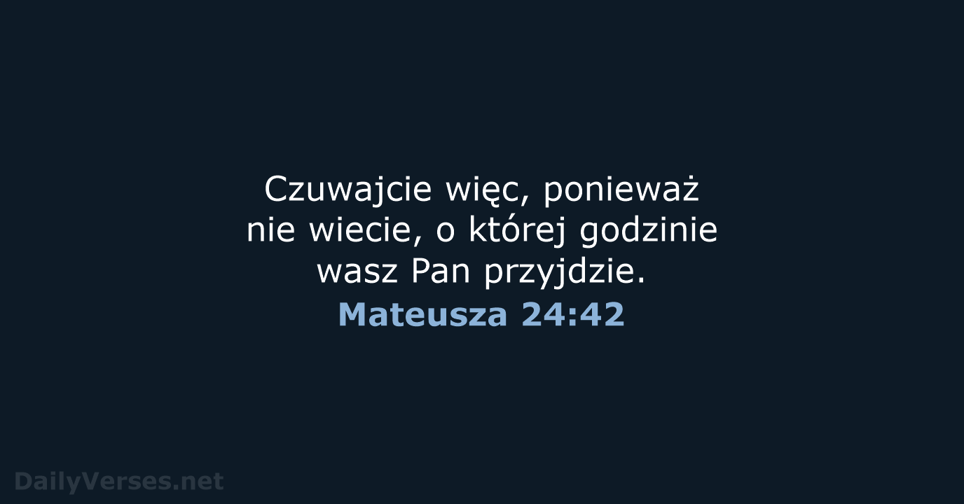 Mateusza 24:42 - UBG