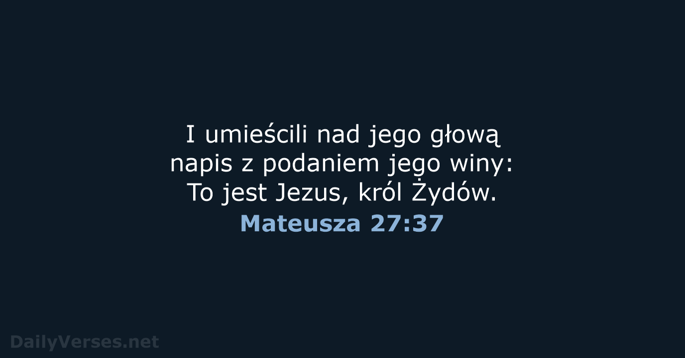 Mateusza 27:37 - UBG