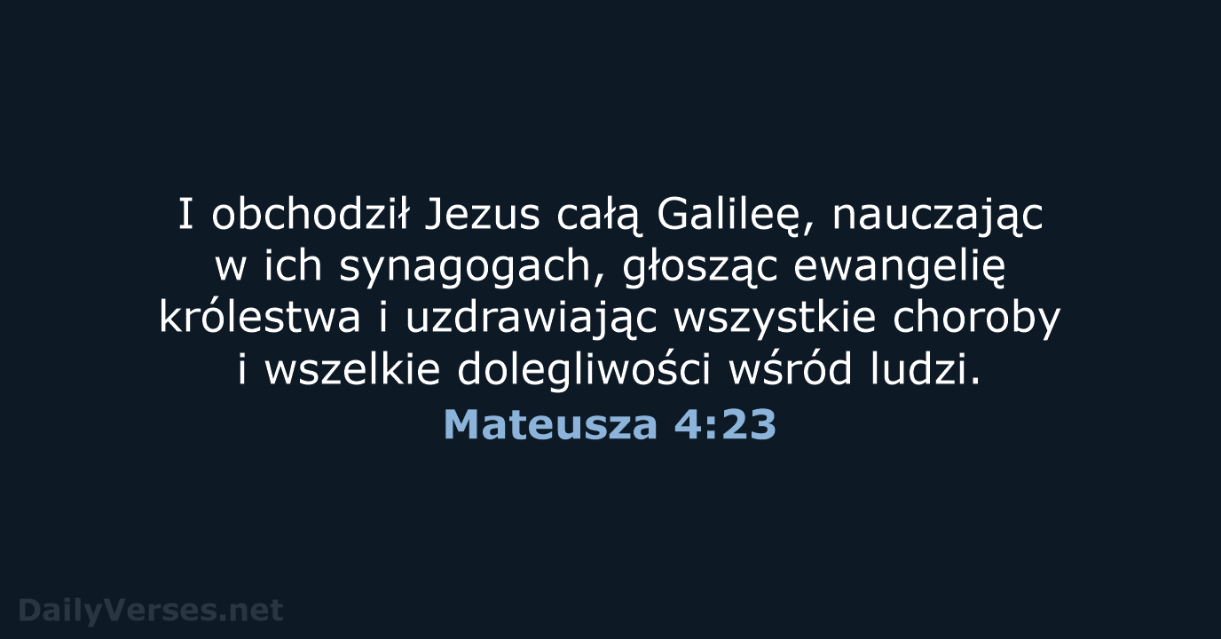 Mateusza 4:23 - UBG