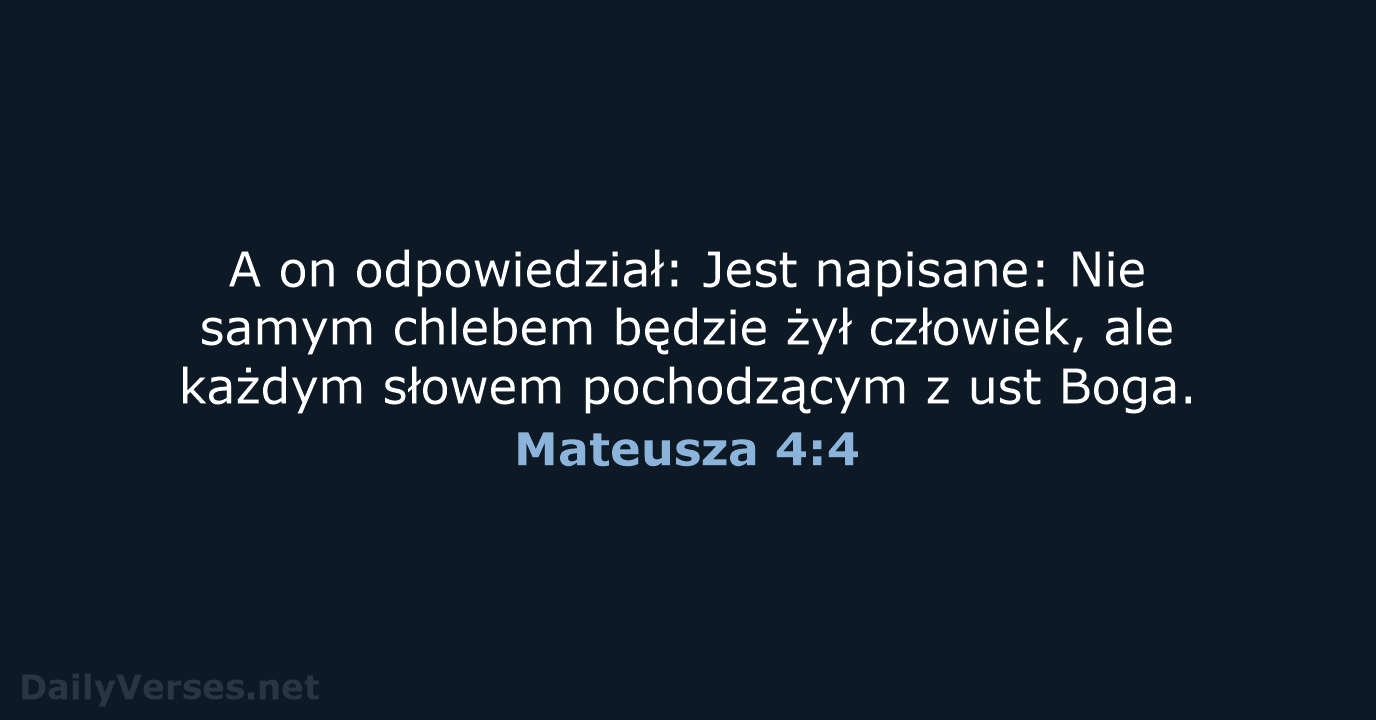 Mateusza 4:4 - UBG