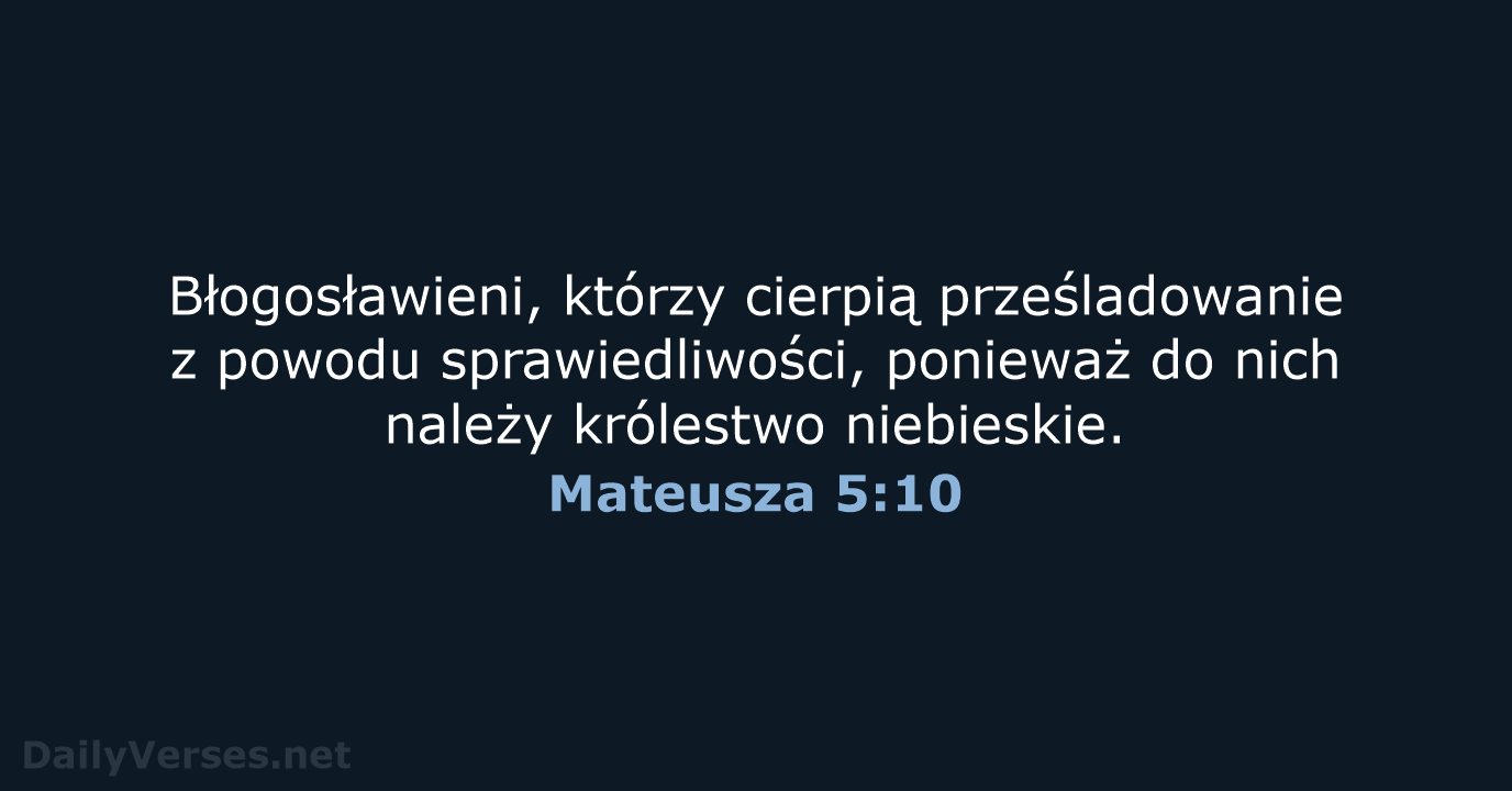 Mateusza 5:10 - UBG