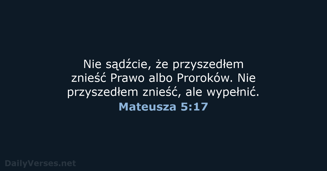 Mateusza 5:17 - UBG