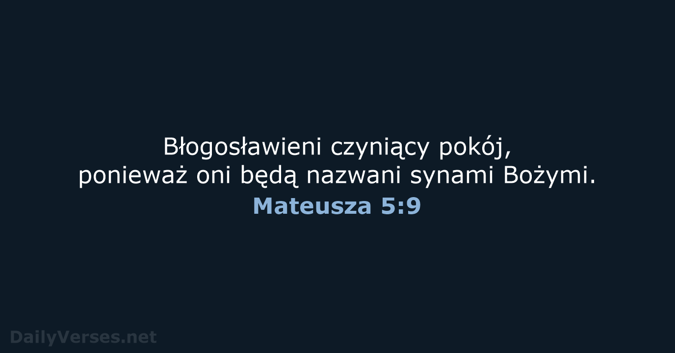 Mateusza 5:9 - UBG