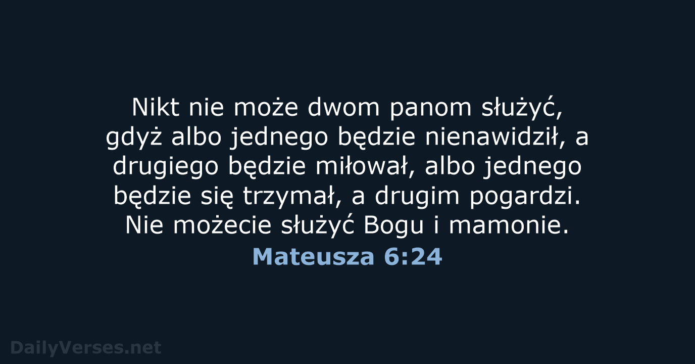 Mateusza 6:24 - UBG