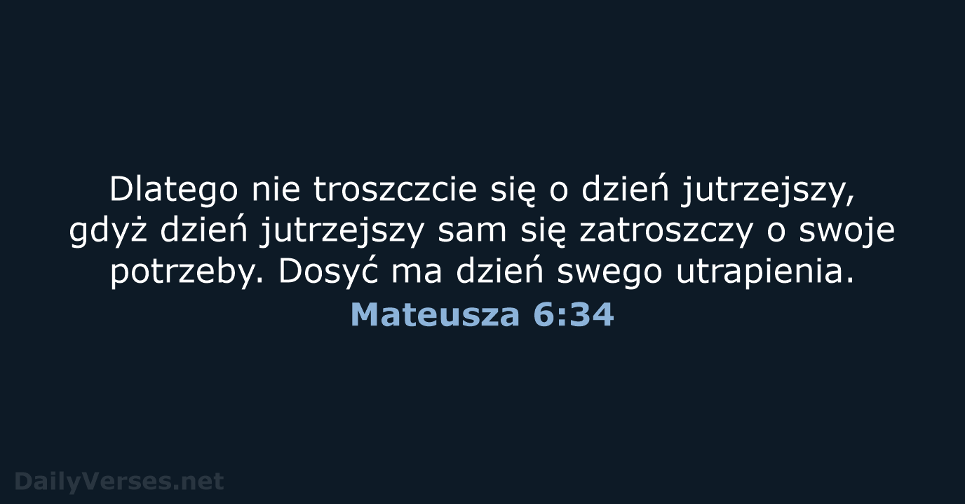 Mateusza 6:34 - UBG