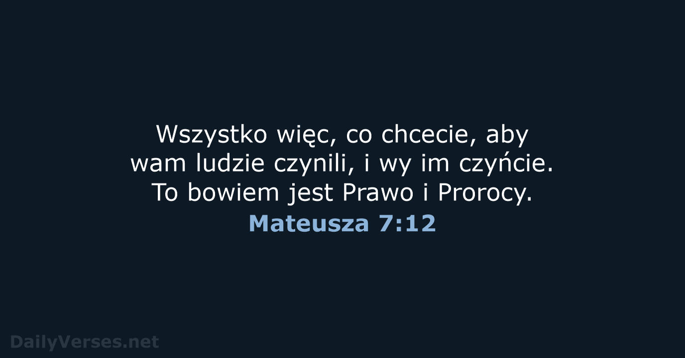 Mateusza 7:12 - UBG