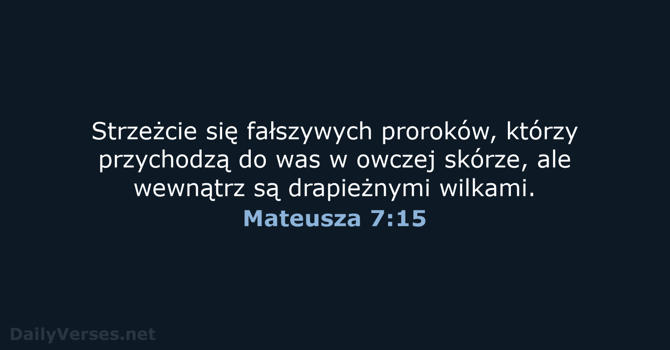 Mateusza 7:15 - UBG