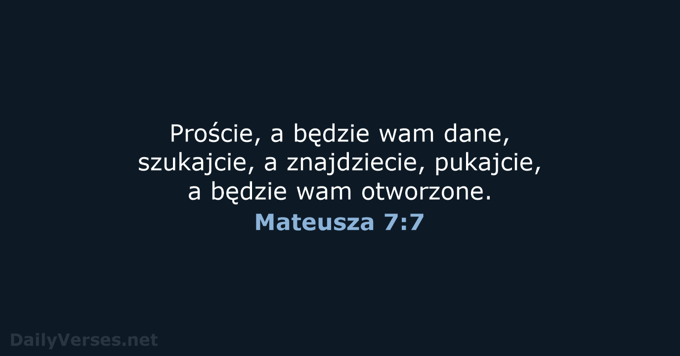 Mateusza 7:7 - UBG