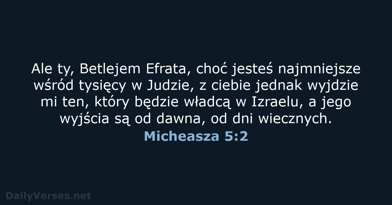 Micheasza 5:2 - UBG