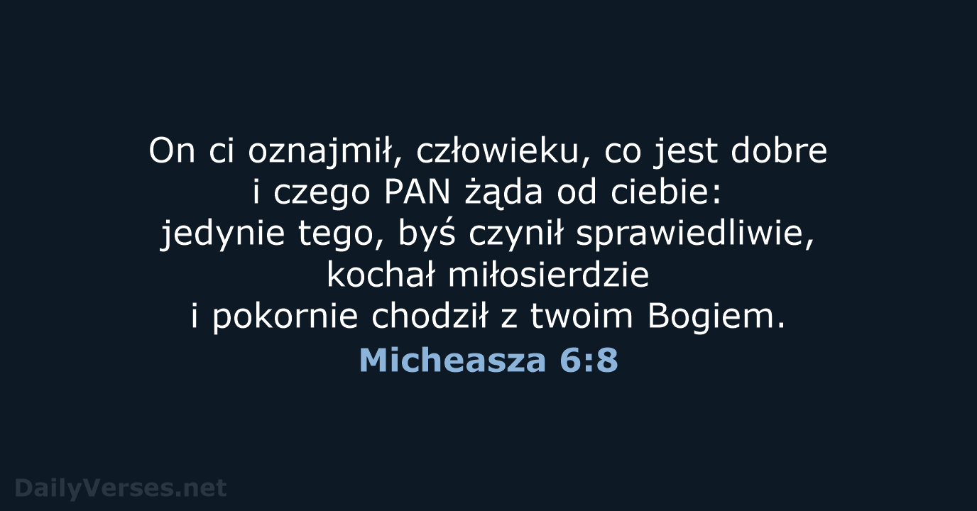 Micheasza 6:8 - UBG