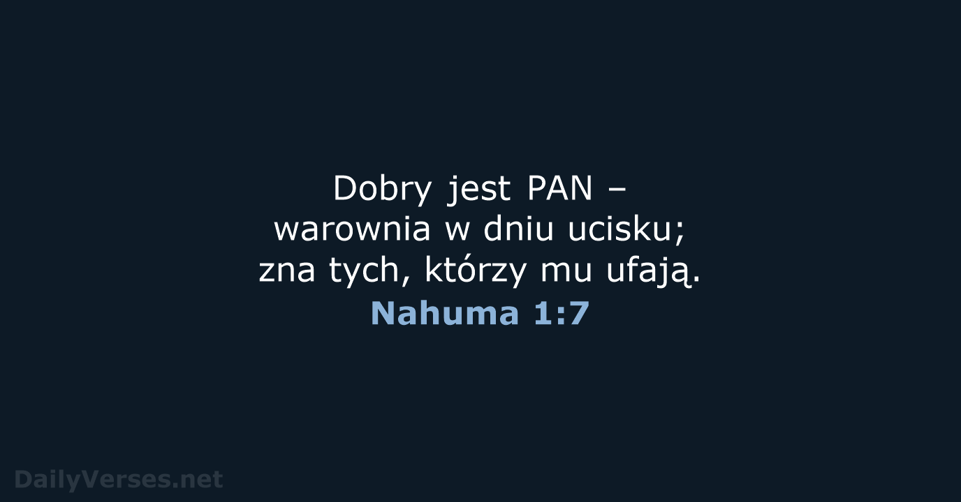 Nahuma 1:7 - UBG