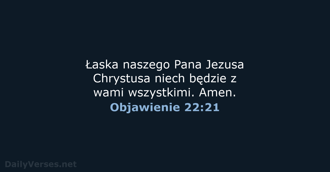 Objawienie 22:21 - UBG