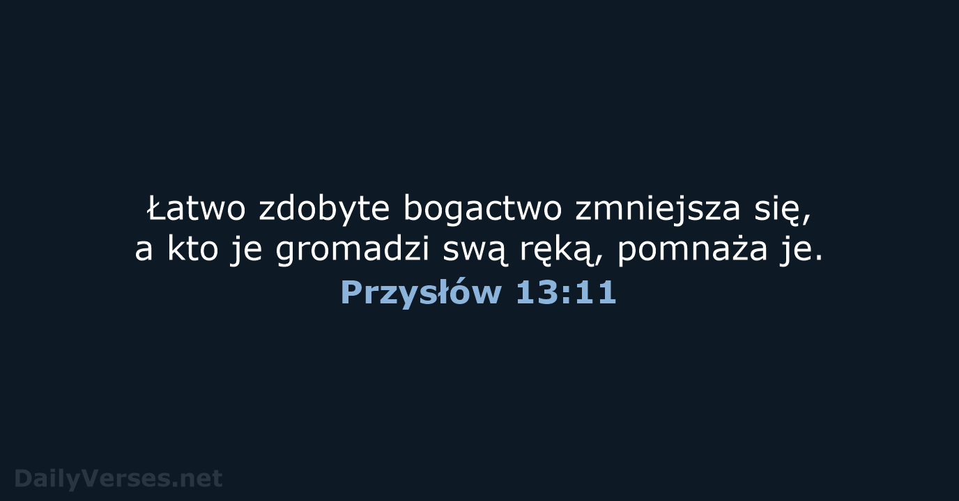 Przysłów 13:11 - UBG