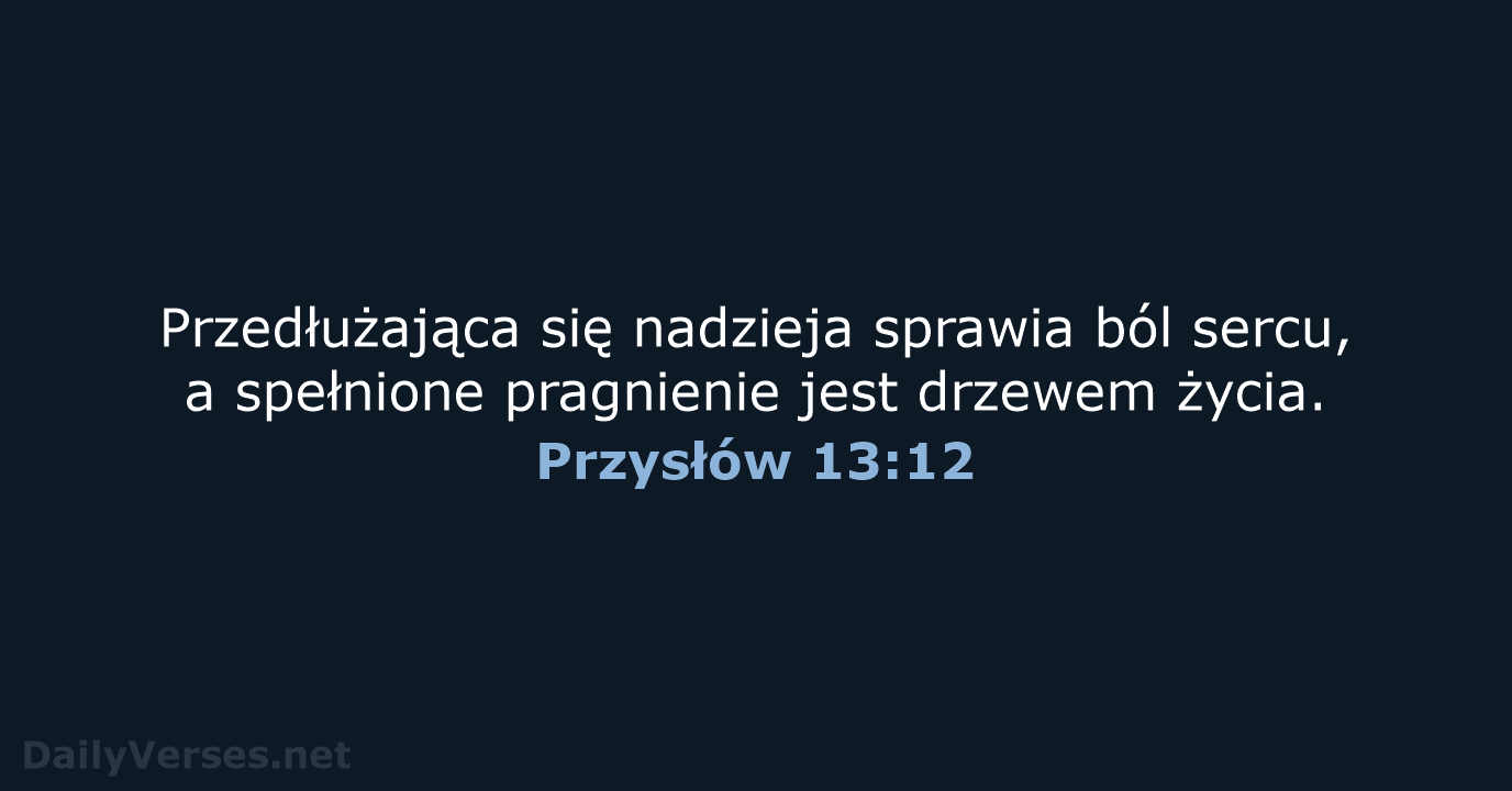 Przysłów 13:12 - UBG