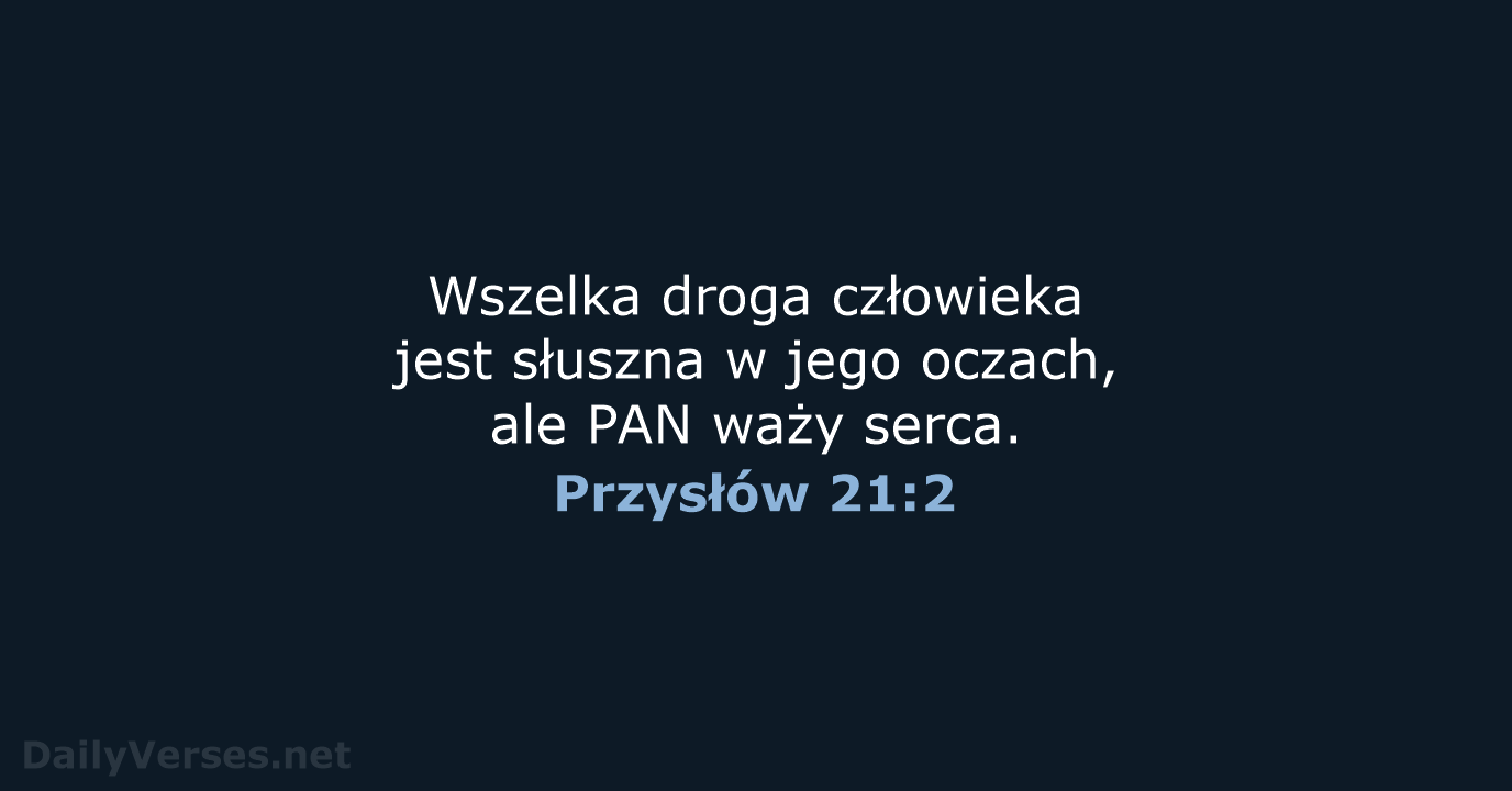 Przysłów 21:2 - UBG