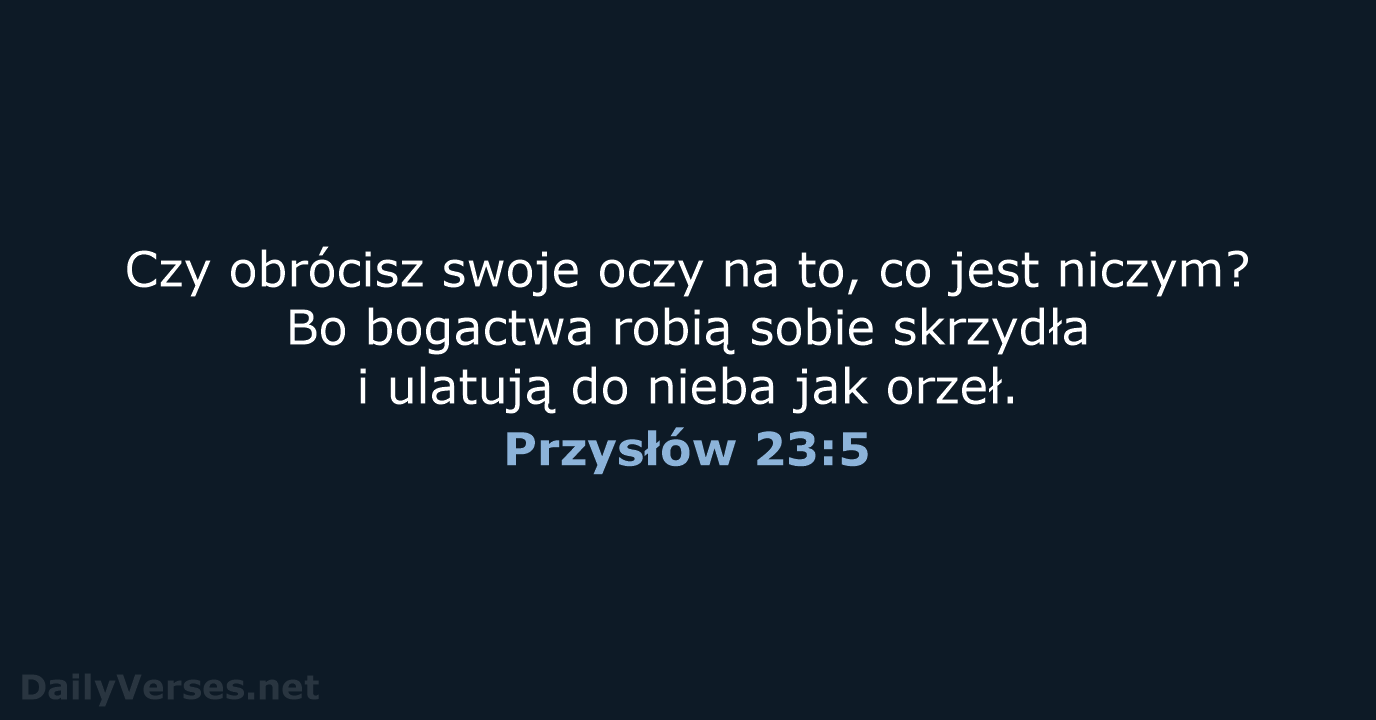 Przysłów 23:5 - UBG