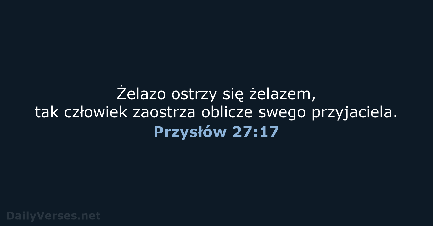 Przysłów 27:17 - UBG