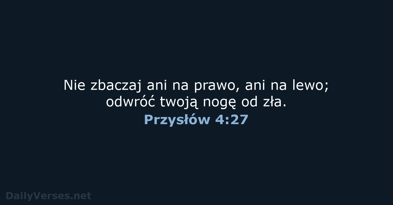 Przysłów 4:27 - UBG