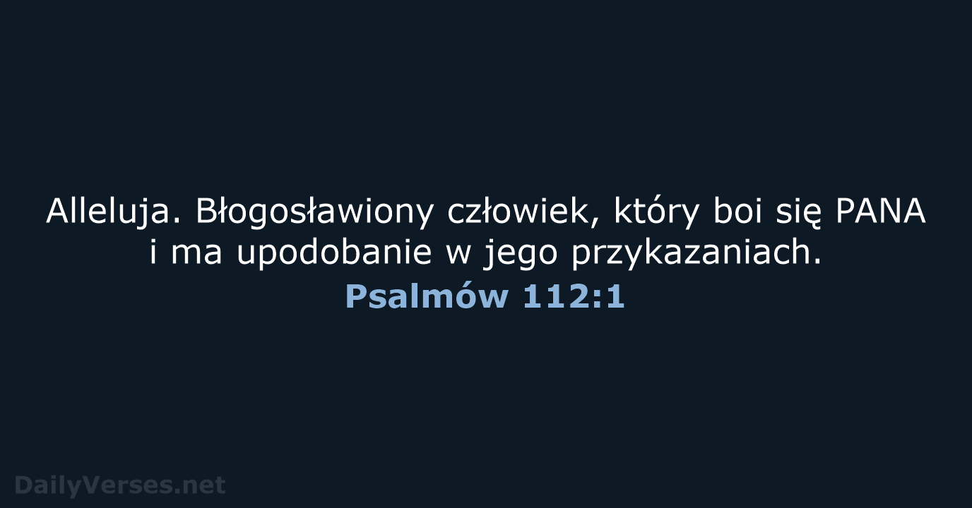 Psalmów 112:1 - UBG