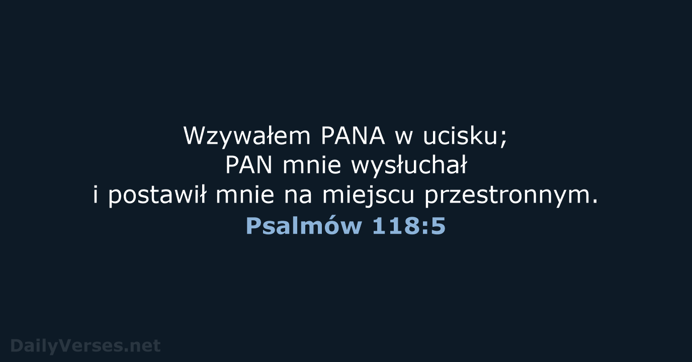 Psalmów 118:5 - UBG