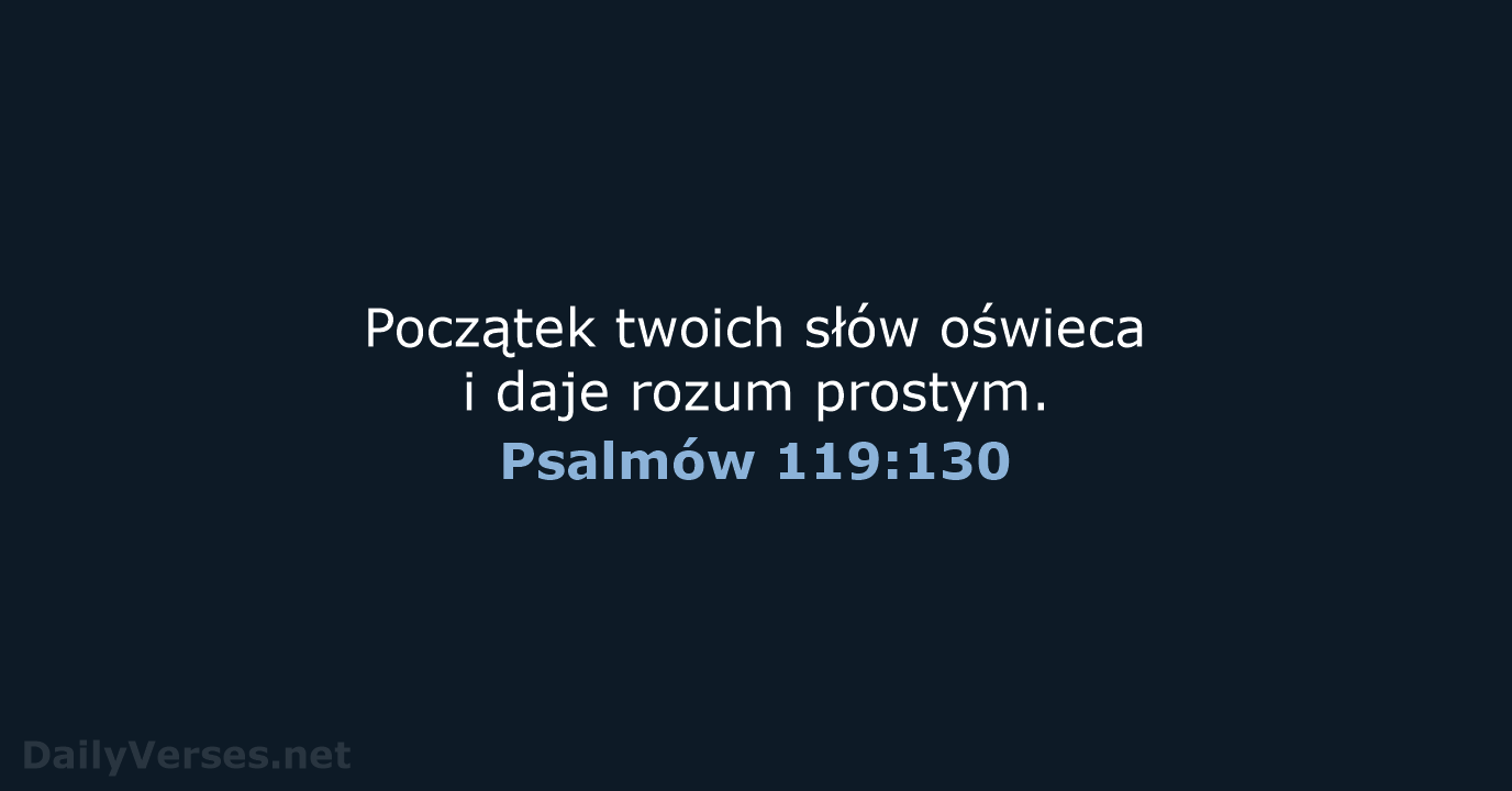 Psalmów 119:130 - UBG