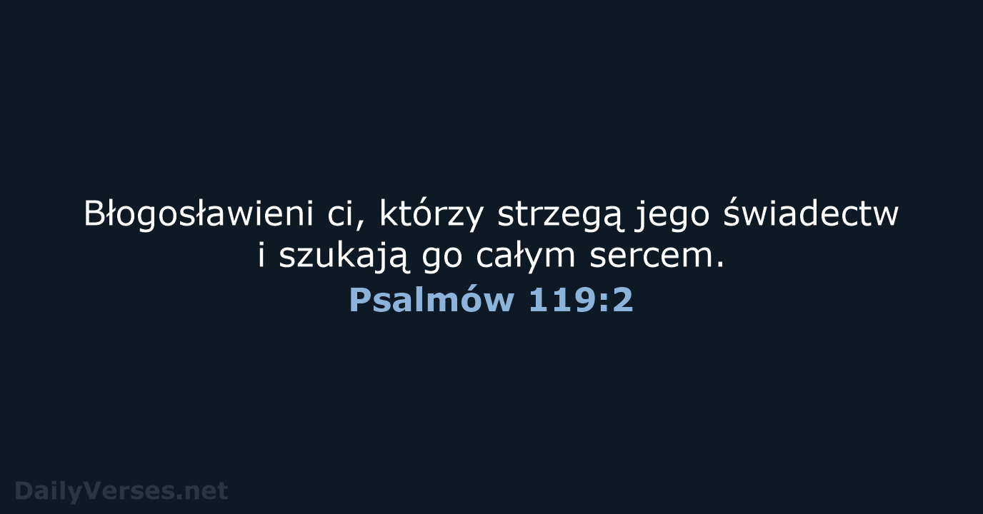 Psalmów 119:2 - UBG