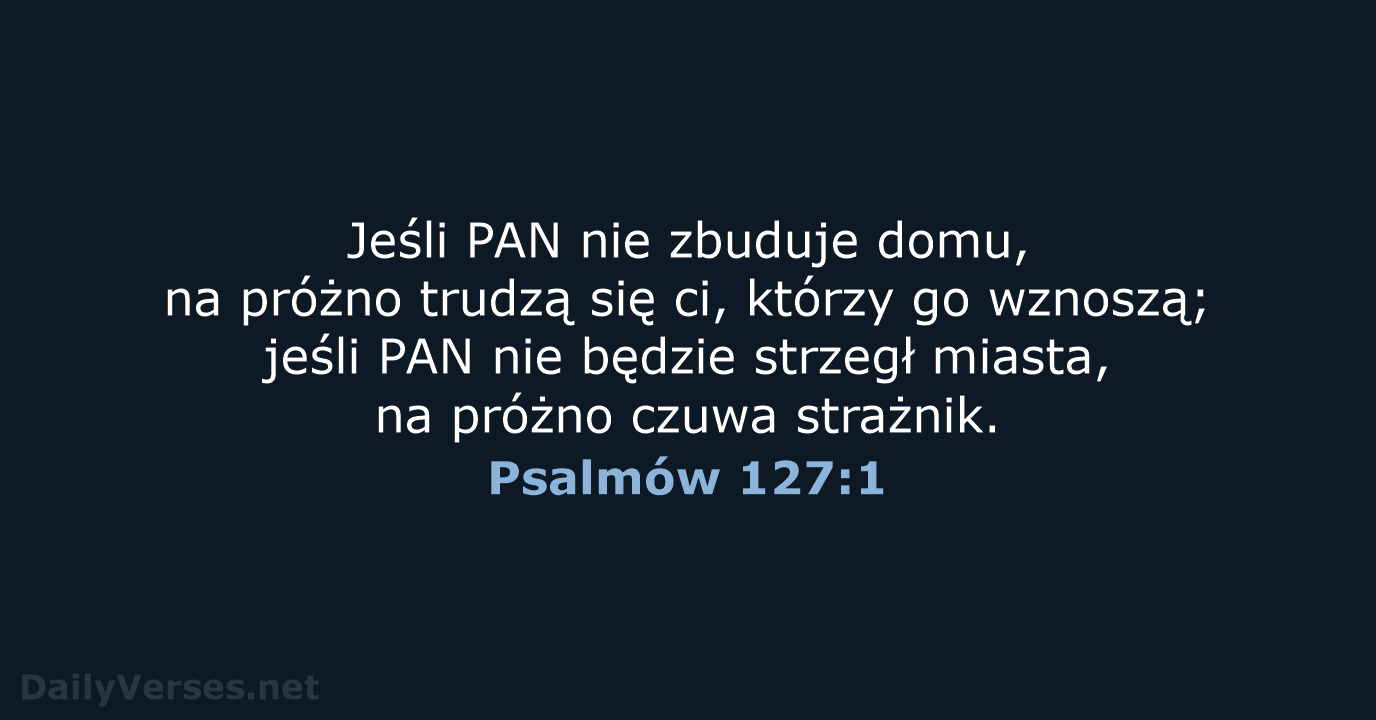 Psalmów 127:1 - UBG