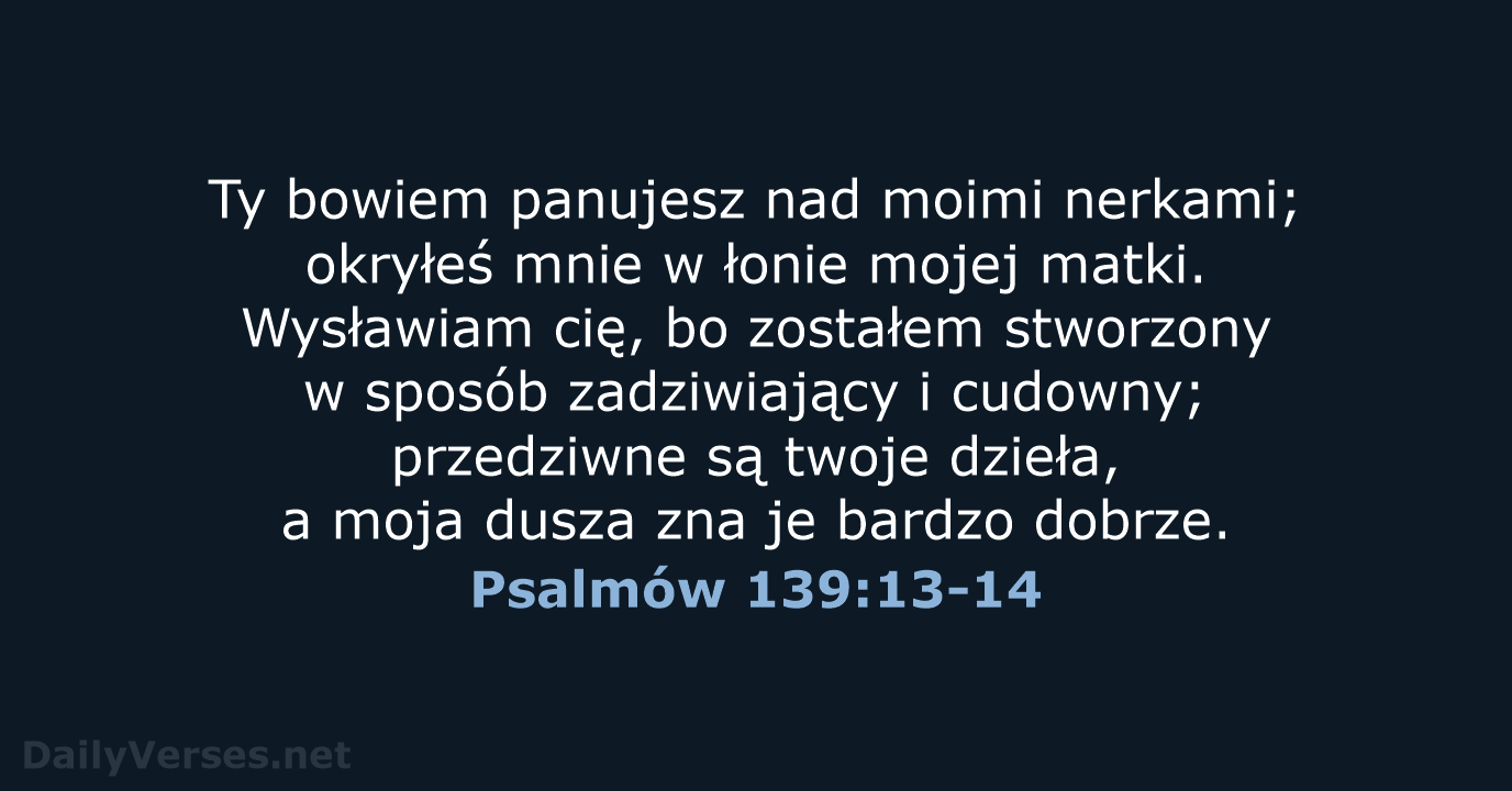 Psalmów 139:13-14 - UBG
