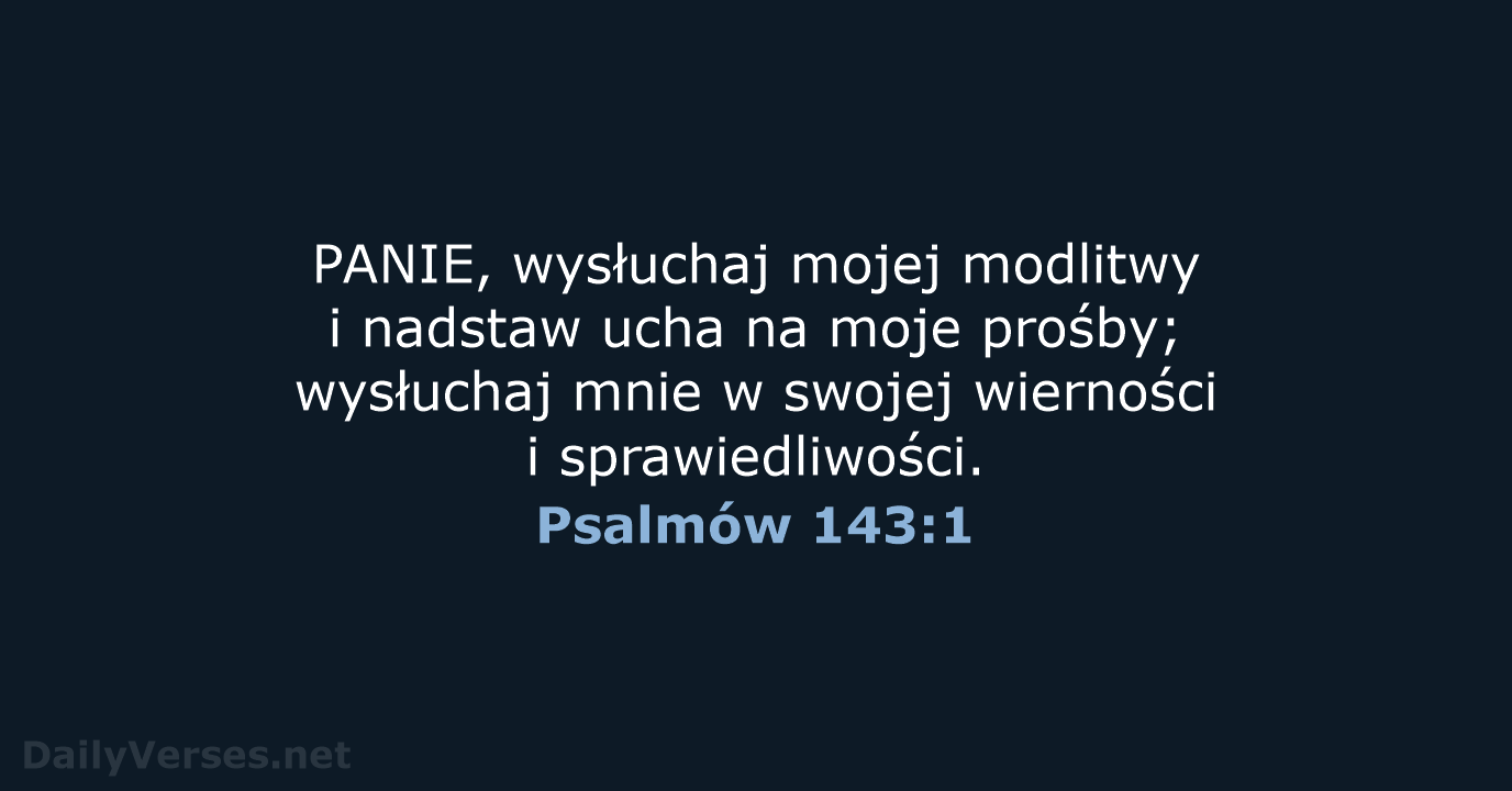 Psalmów 143:1 - UBG