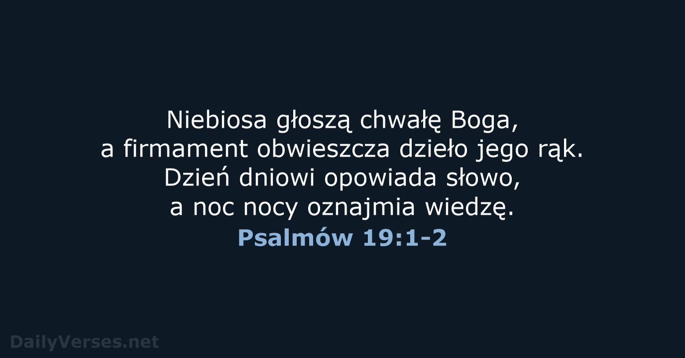 Psalmów 19:1-2 - UBG