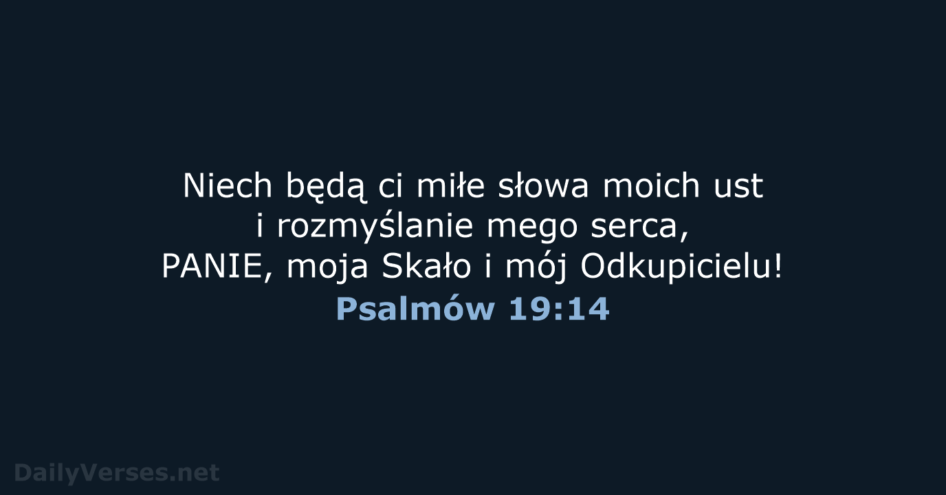 Psalmów 19:14 - UBG