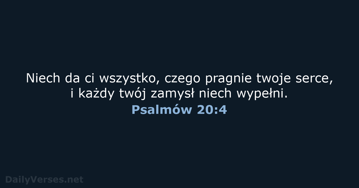 Psalmów 20:4 - UBG