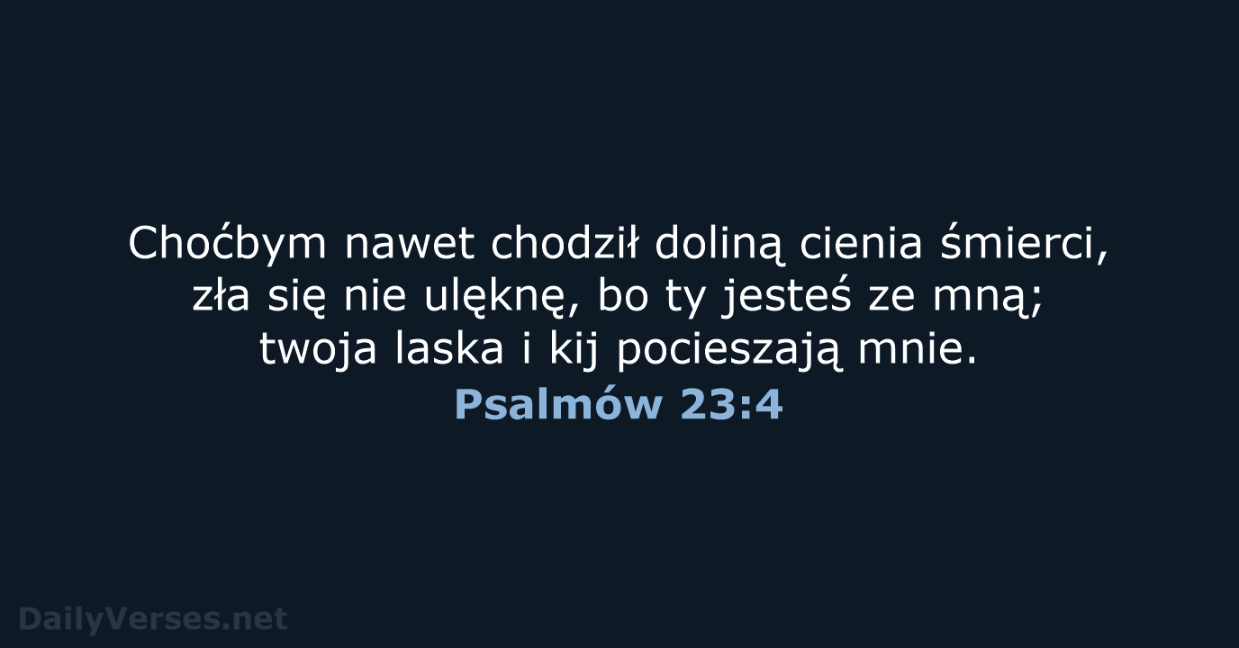 Psalmów 23:4 - UBG