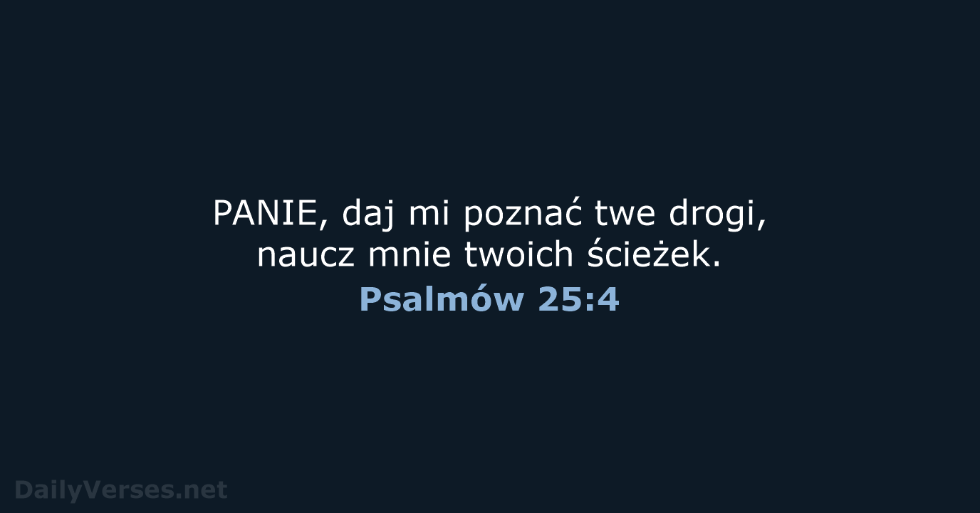 Psalmów 25:4 - UBG