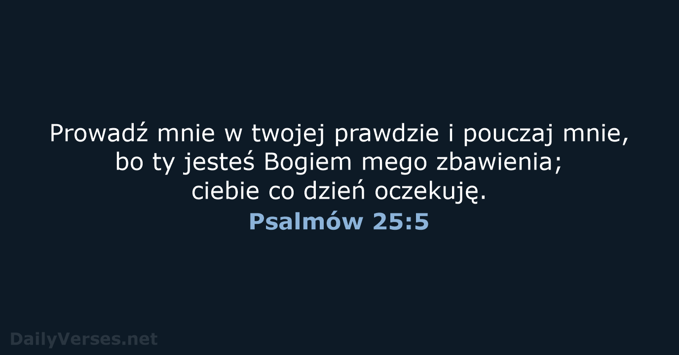 Psalmów 25:5 - UBG