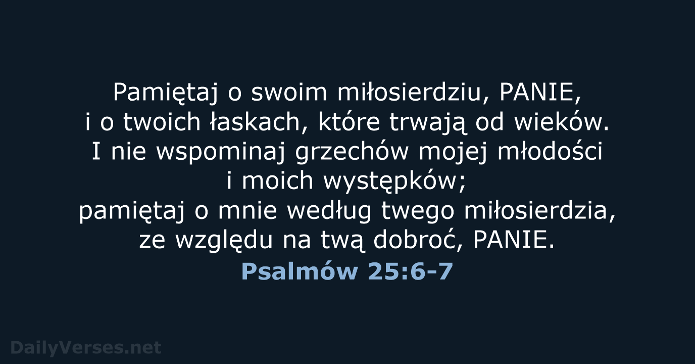 Psalmów 25:6-7 - UBG