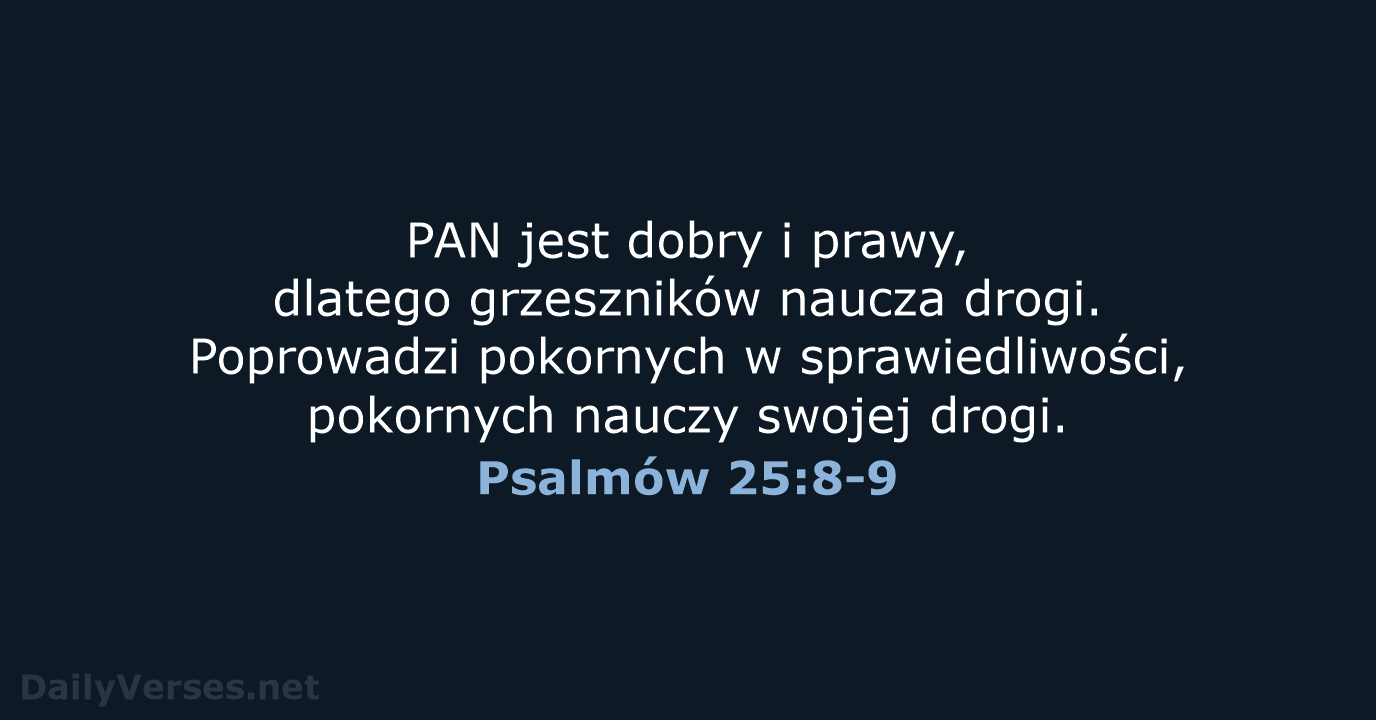 Psalmów 25:8-9 - UBG