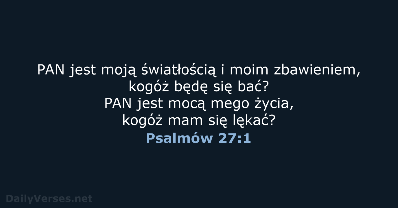 Psalmów 27:1 - UBG