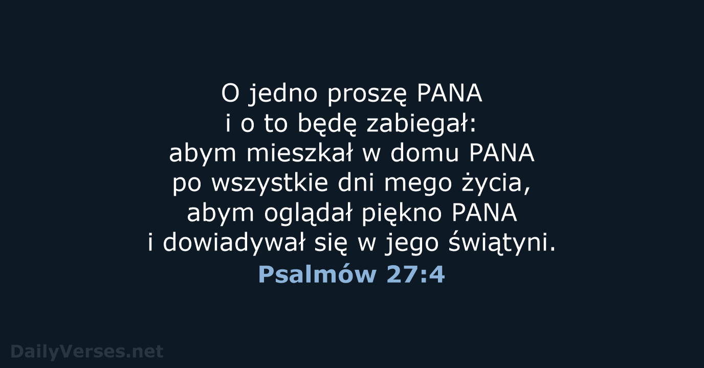 Psalmów 27:4 - UBG
