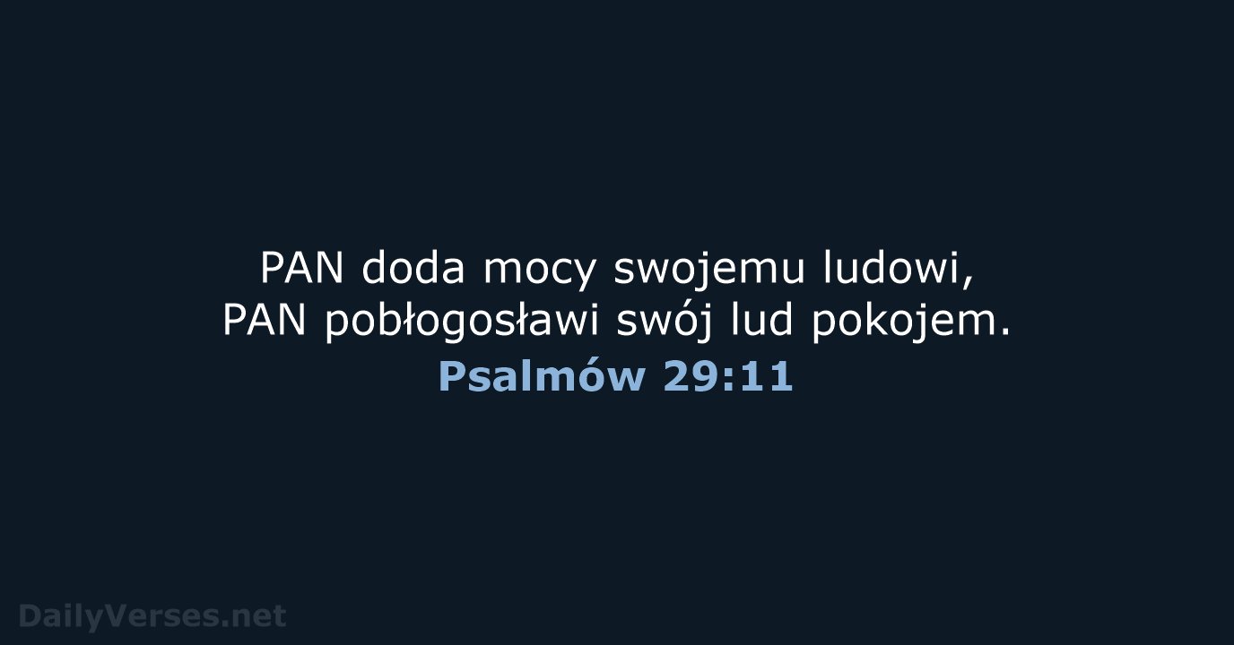 Psalmów 29:11 - UBG